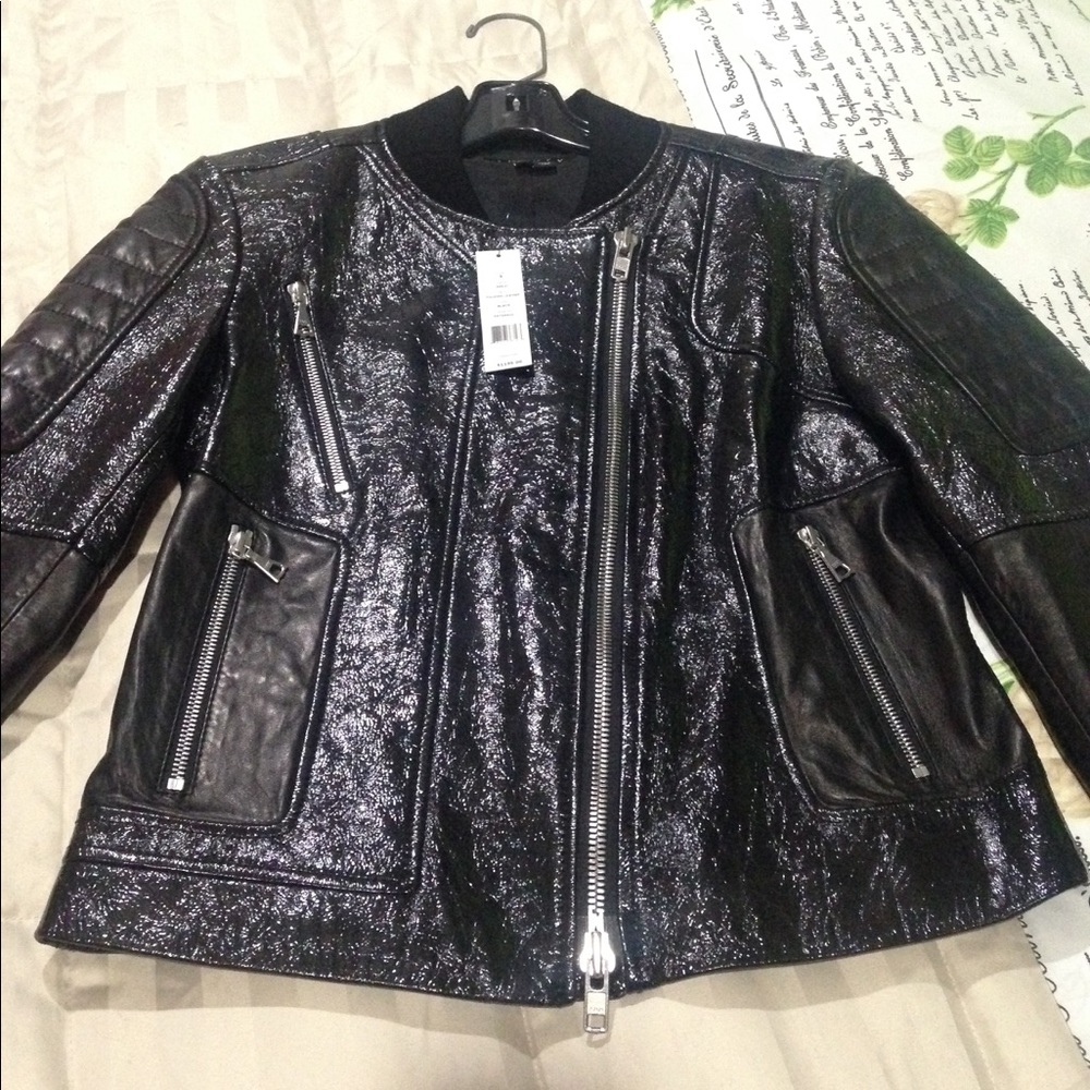 Theory Lamb Leather Biker Jacket
